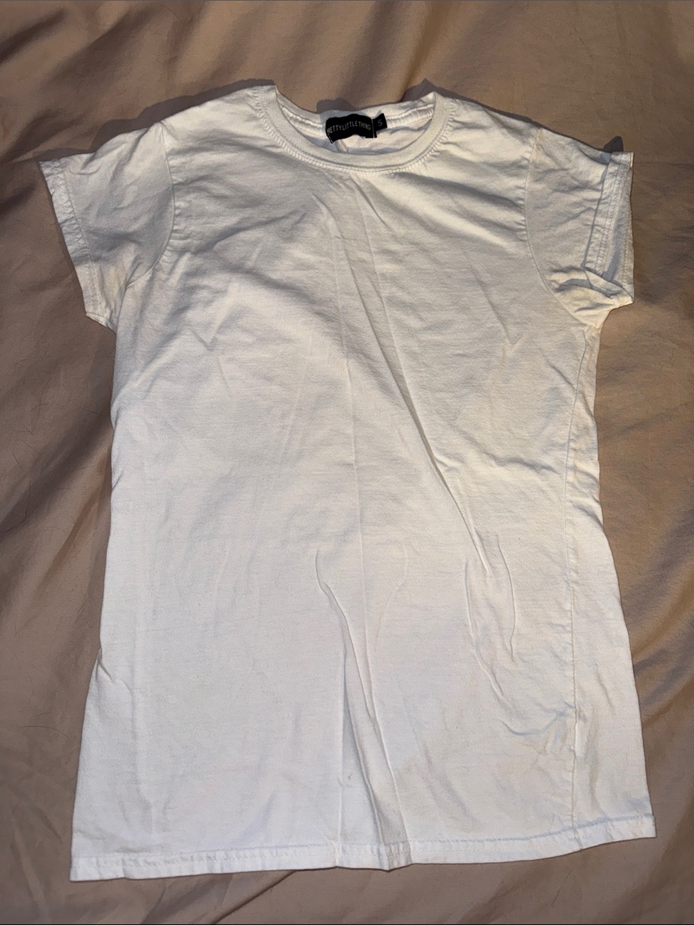 PrettyLittleThing White Short Sleeve Crew Tee